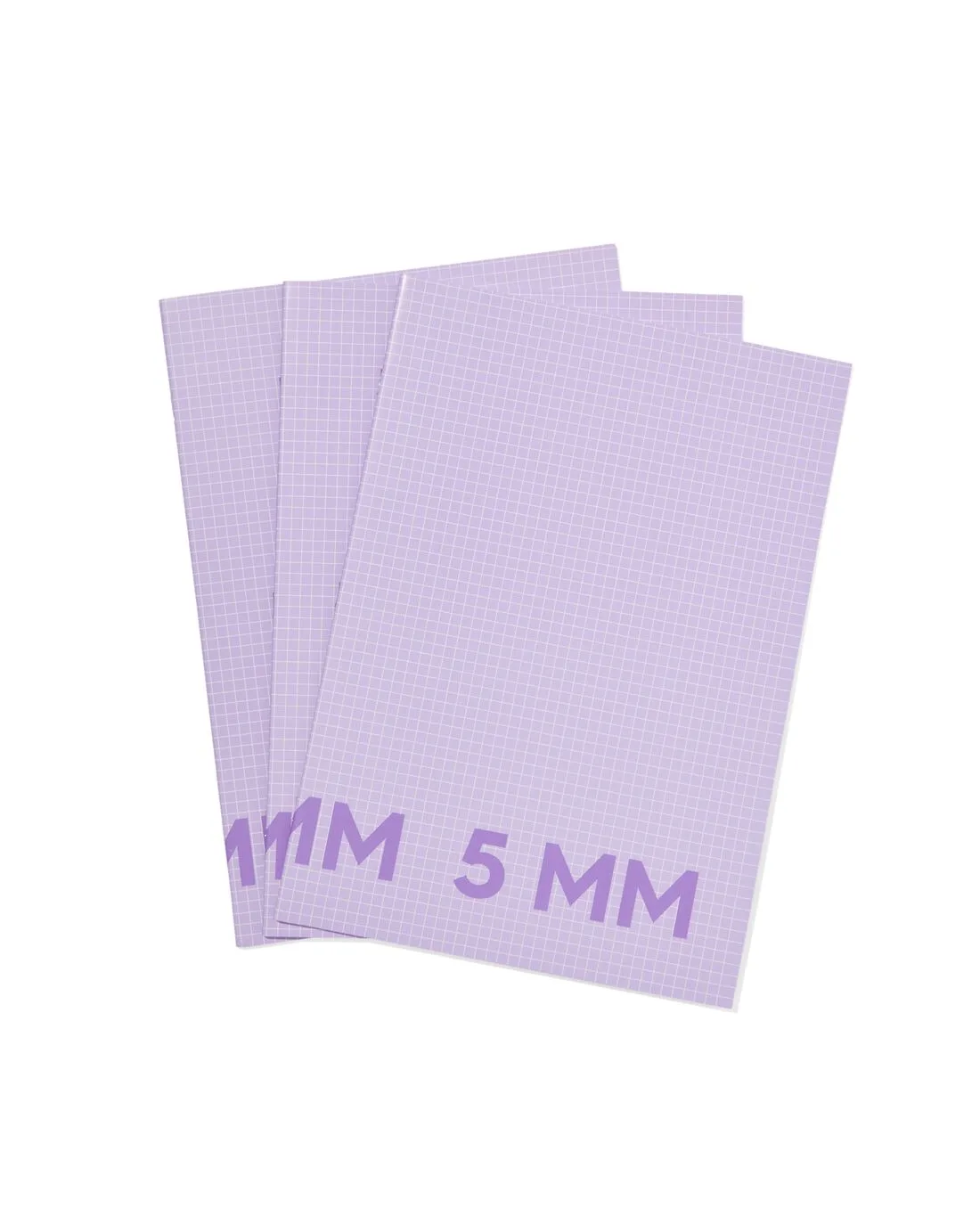 Schriften lila A4 geruit 5mm - 3 stuks (lila) van HEMA – productfoto