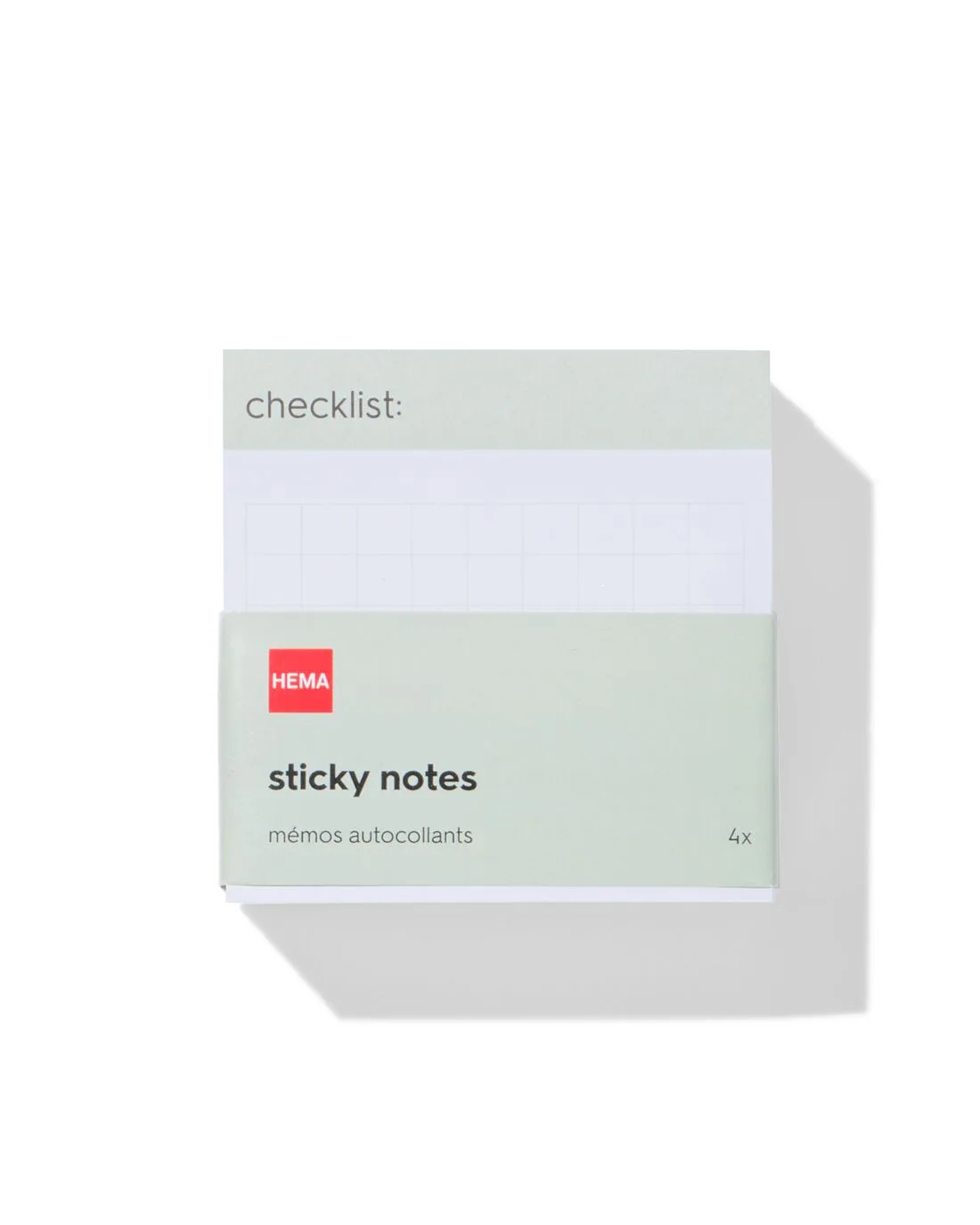 Sticky notes blokjes met bedrukking 7.5x7.5 - 400 vel van HEMA – productfoto