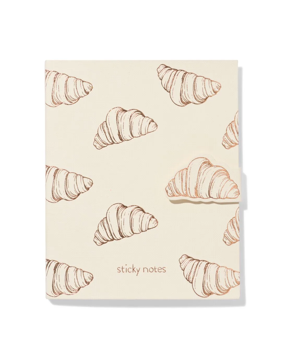 Sticky notes boekje 12x1x14.5cm croissant (gebroken wit) van HEMA – productfoto