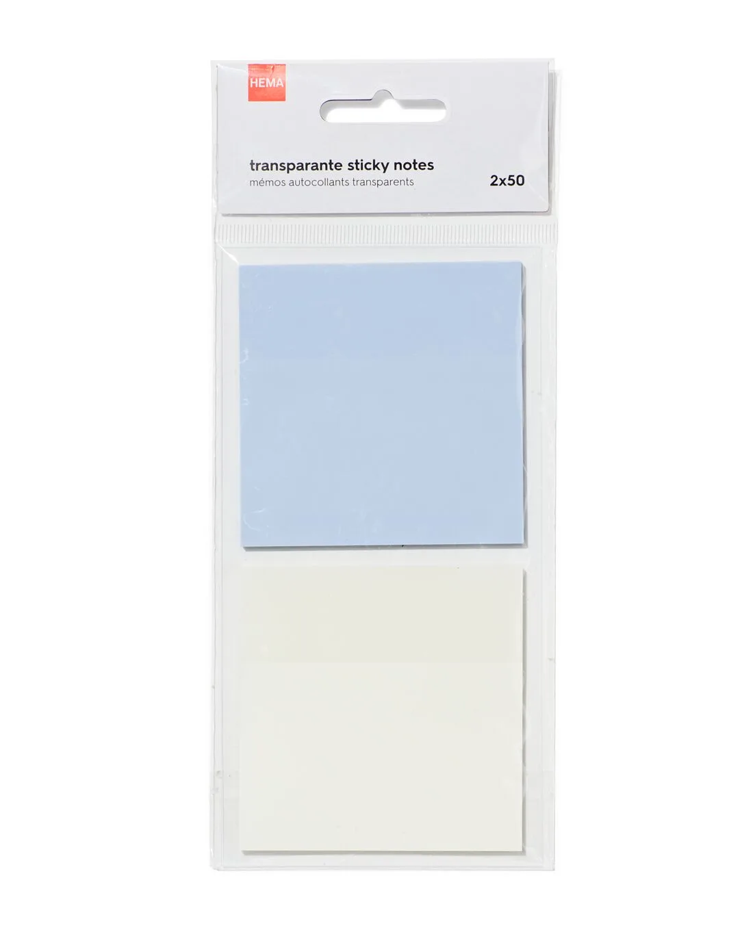 Sticky notes transparant - 2 stuks (multicolor) van HEMA – productfoto
