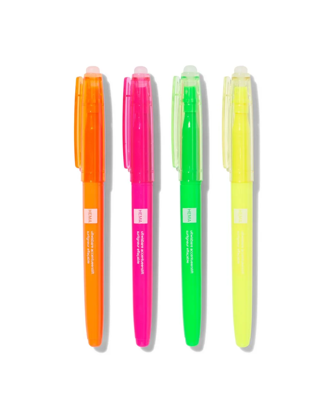 Uitwisbare markeerstiften - 4 stuks (multicolor) van HEMA – productfoto