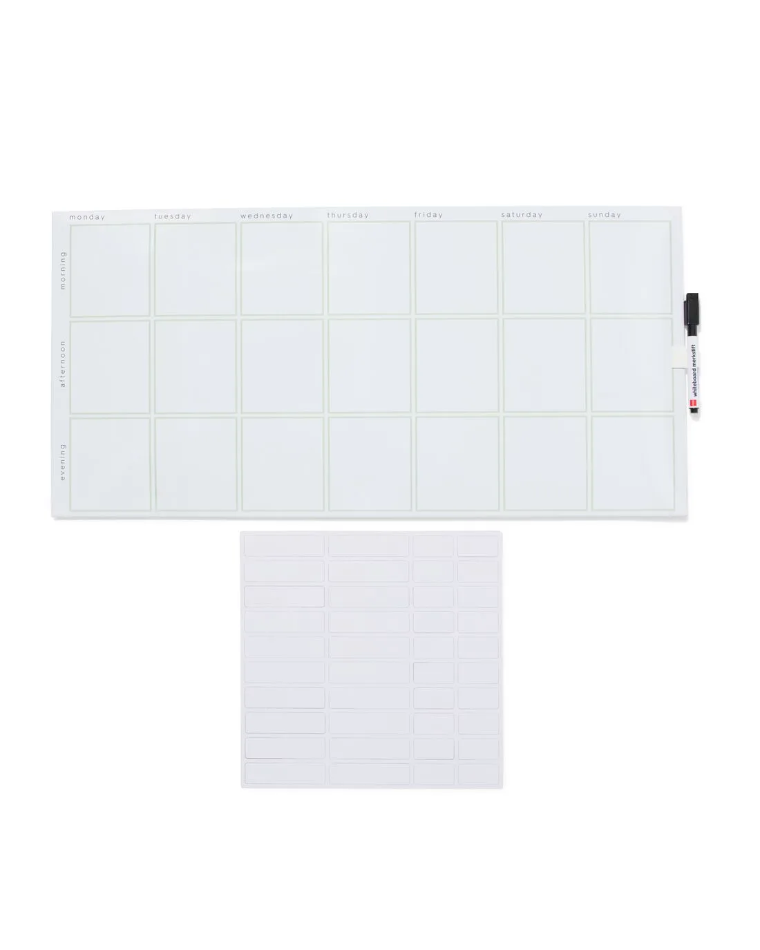 Whiteboard met beschrijfbare magneten 60x29.5cm week de HEMA – photo produit