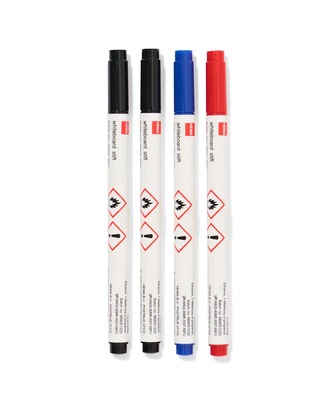 Whiteboardmarker 1.4mm extra dunne punt - 4 stuks fra HEMA – produktbillede