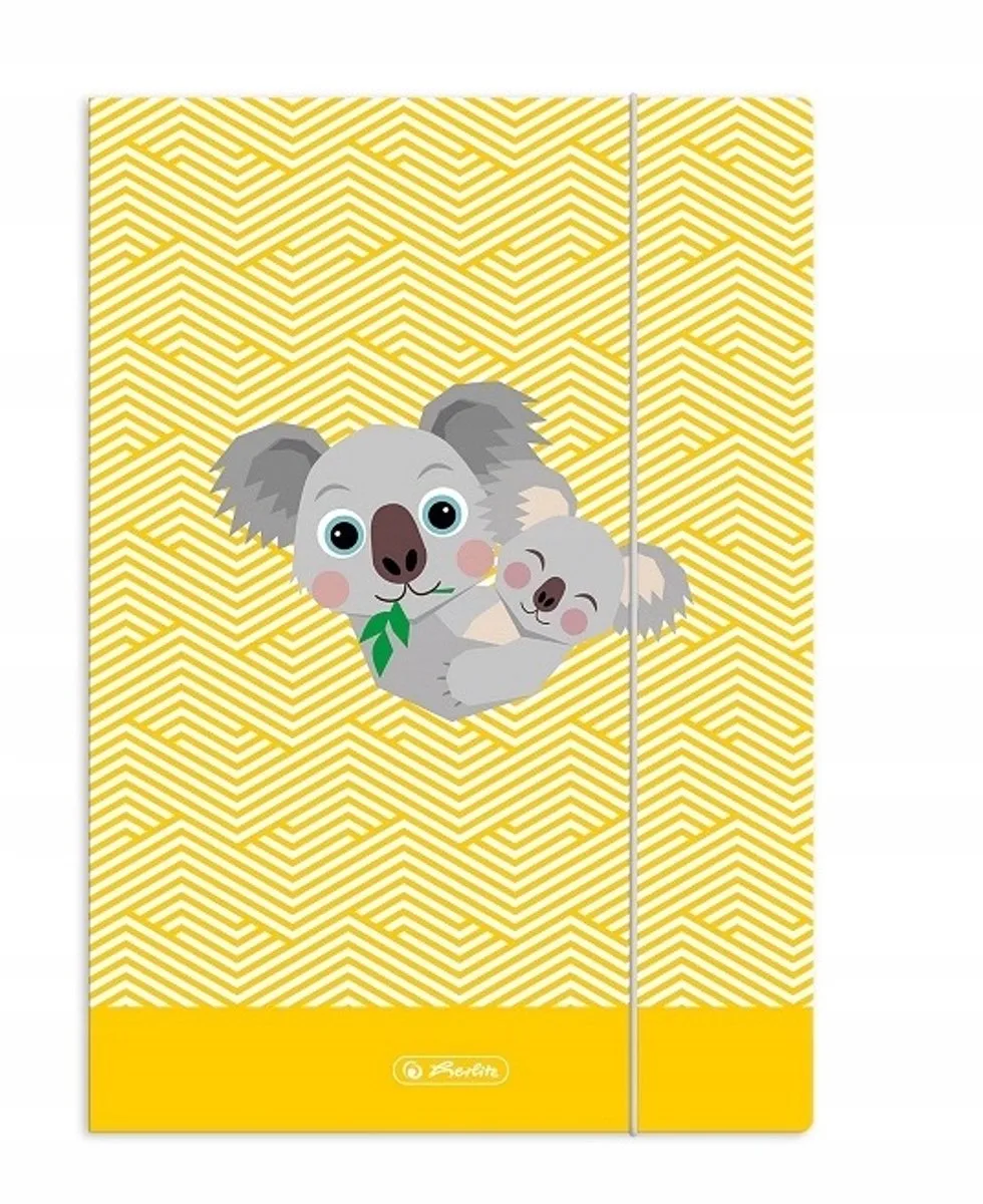 A4 Map met Elastiek - Schattige Dieren Mix by Herlitz in Yellow – product photo