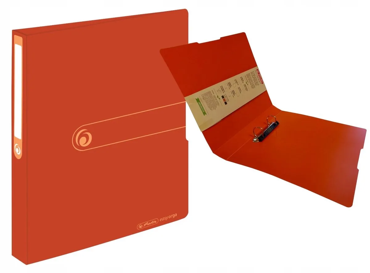 A4 Ringband Segregator 4cm Rug van Herlitz in Oranje – productfoto