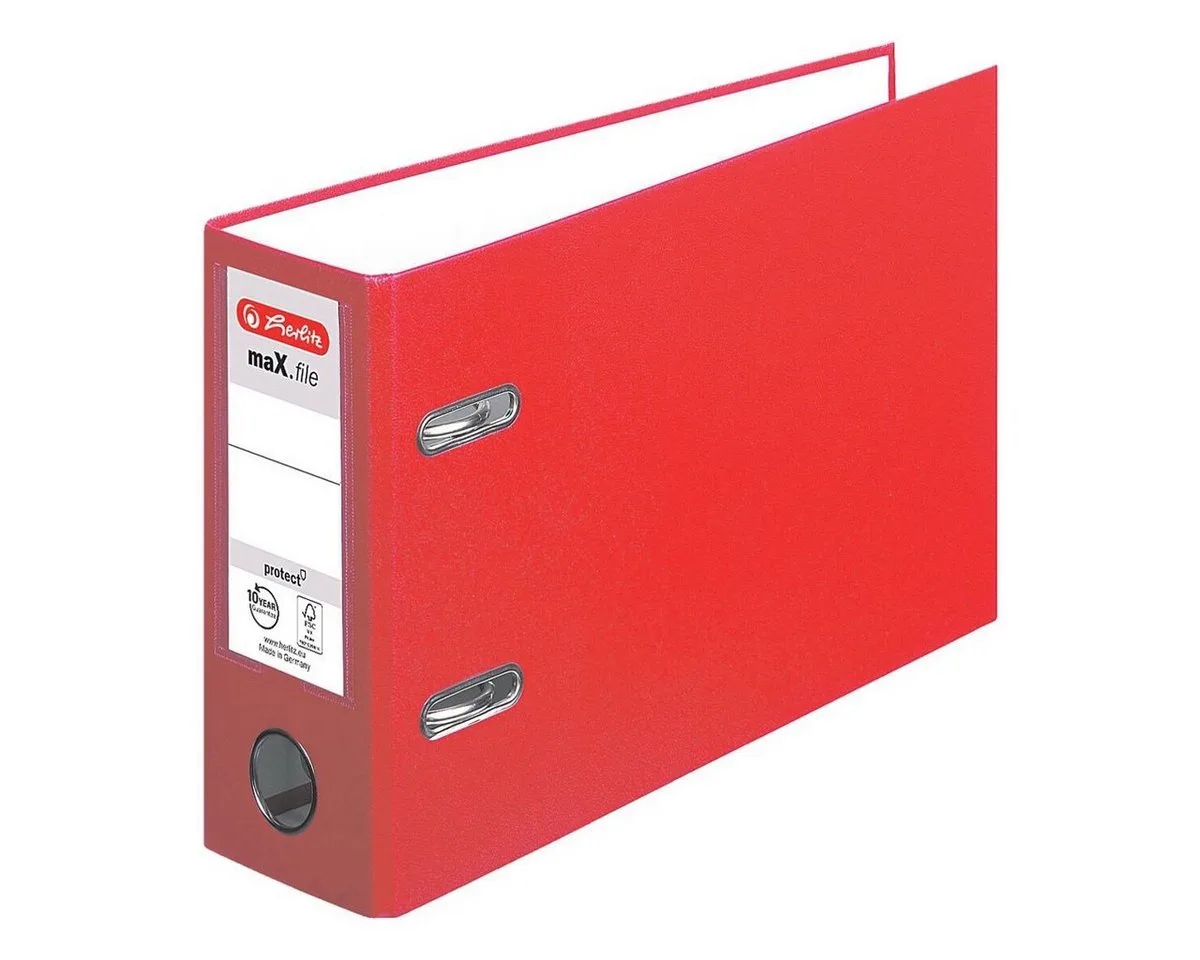 Aktenordner maX.file, DIN A5 van Herlitz in Rood – productfoto