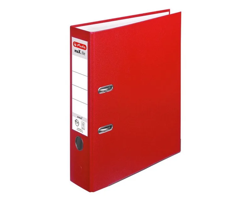 Aktenordner maX.file protect von Herlitz in Rot – Produktfoto