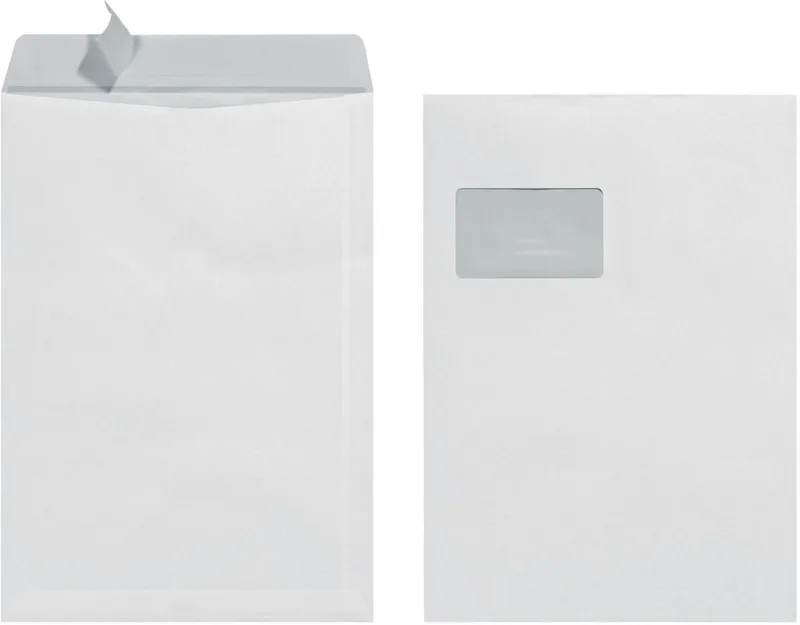 Briefumschlag C4 90g haftklebend m.Fenster weiß 10St von Herlitz – Produktfoto 1 von 2