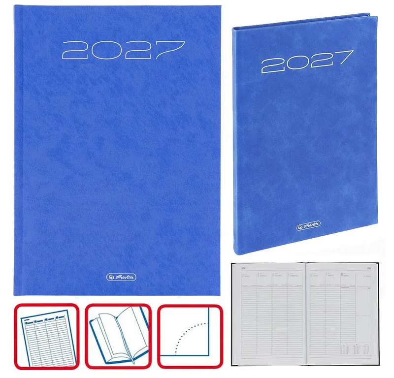 Buchkalender Sidney 2027 by Herlitz in Blue – product photo