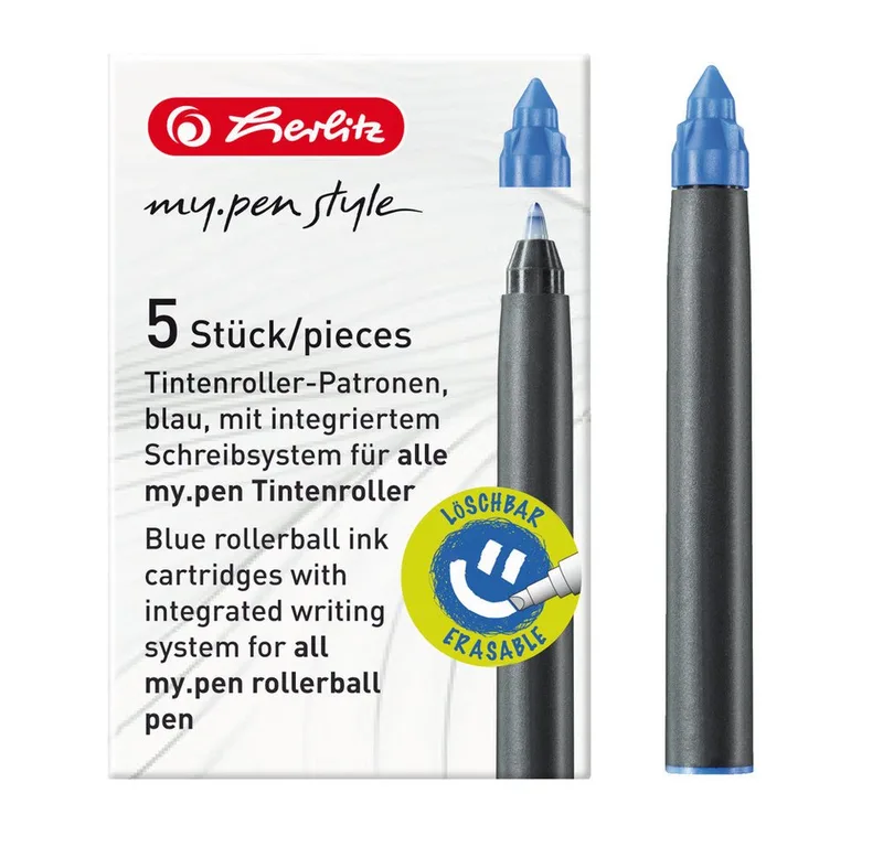 Collegeblock herlitz Tintenroller-Patronen my.pen 5 Stück by Herlitz in Blue – product photo