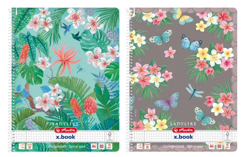 Collegeblock Ladylike, DIN A4, kariert de Herlitz – photo produit