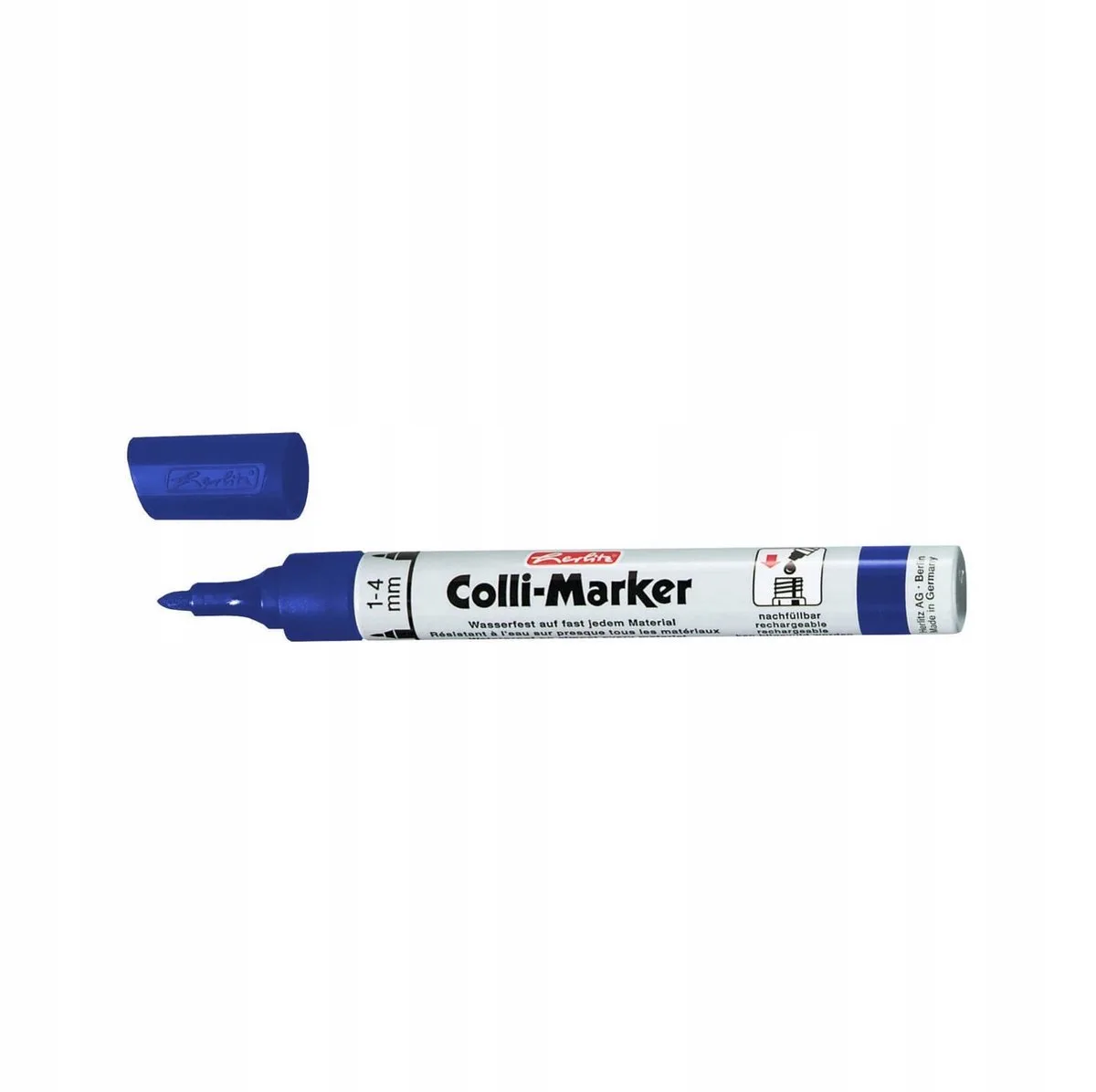 Colli-Marker Permanent Marker - Waterdicht fra Herlitz i Blå – produktbillede