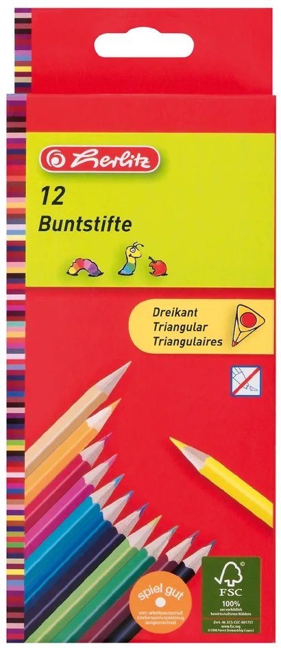 Dreikant-Buntstifte, 6er Karton-Etui by Herlitz – product photo
