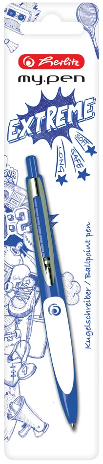 Druckkugelschreiber my.pen, blau/weiß by Herlitz – product photo