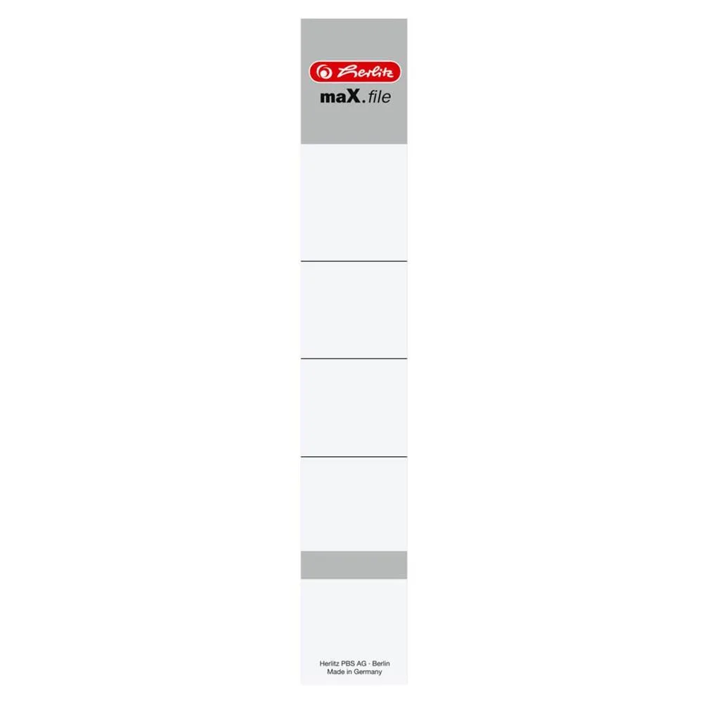 Einsteck-Rückenschilder maX.file weiß - 10 Stück van Herlitz – productfoto