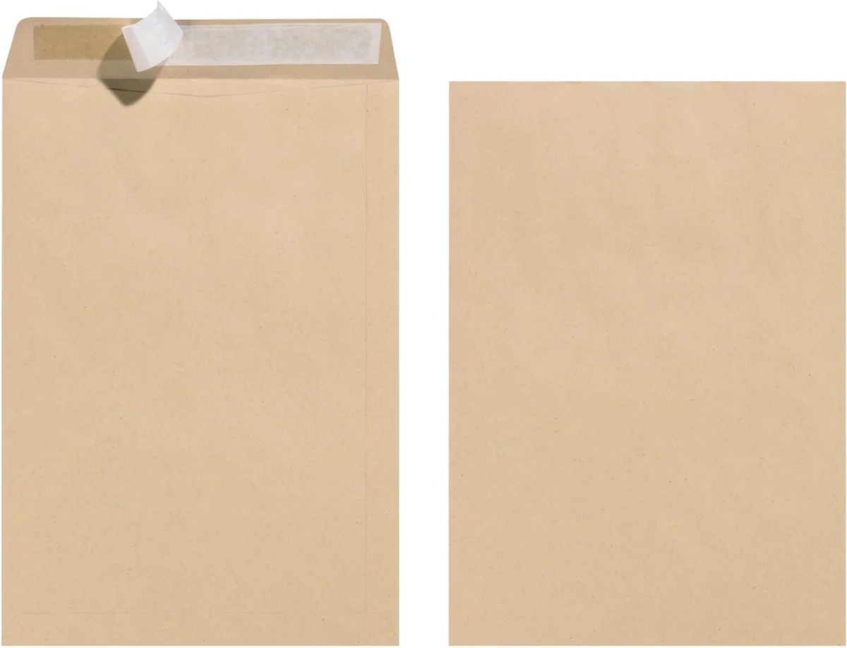 envelop - C4 - 90g - drukgevoelige kleefstof - 25-pak von Herlitz in Braun – Produktfoto