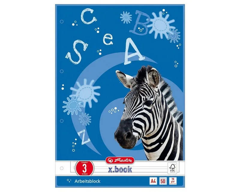 Geschäftspapier Herlitz Arbeitsblock / Schreibblock / DIN A4 / gelocht / 3. Schuljahr von Herlitz – Produktfoto