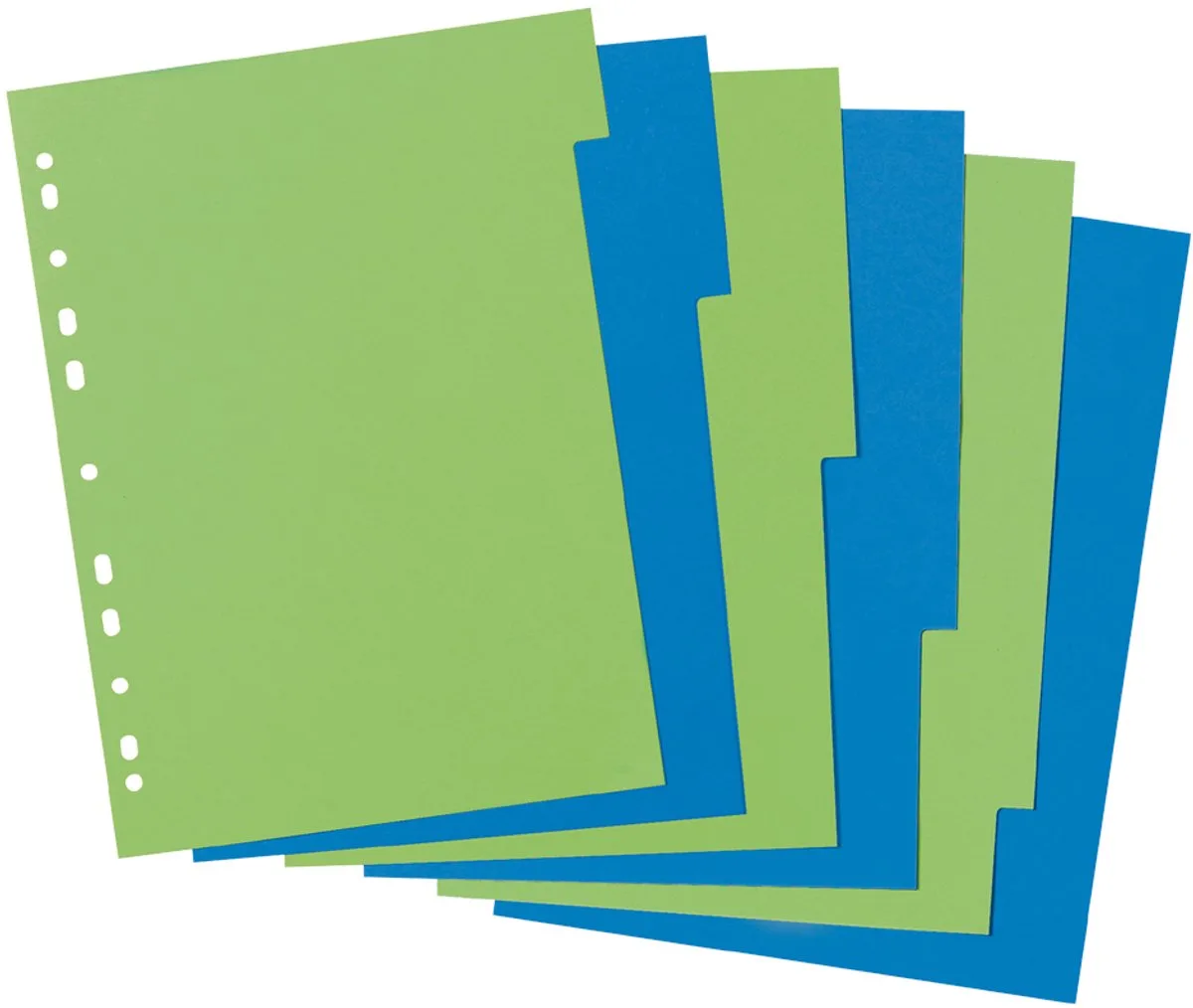GREENline kartonnen tabbladen, blanco, A4, 6-delig de Herlitz en Bleu – photo produit