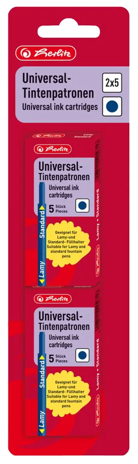 Großraum-Tintenpatronen, königsblau, löschbar von Herlitz – Produktfoto