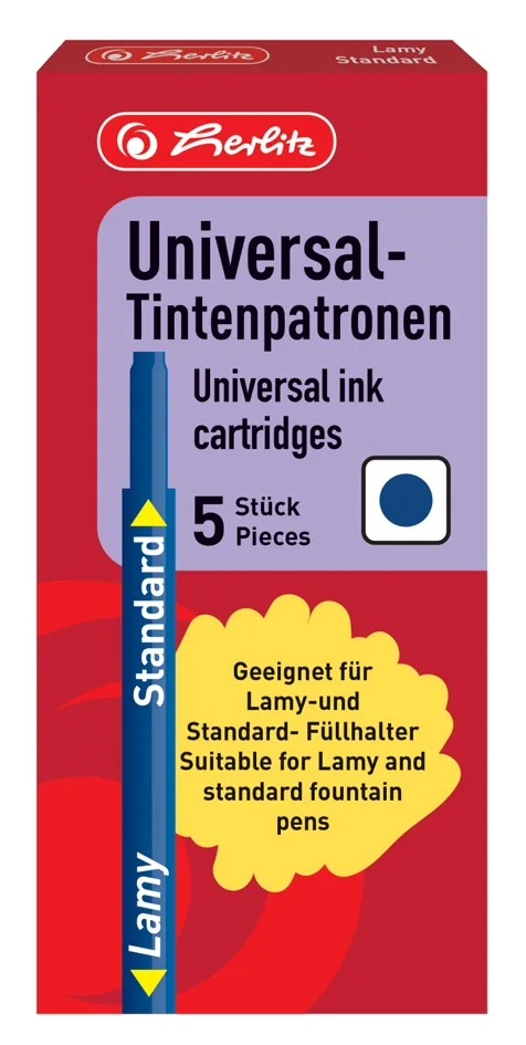 Großraum-Tintenpatronen, königsblau, löschbar by Herlitz – product photo