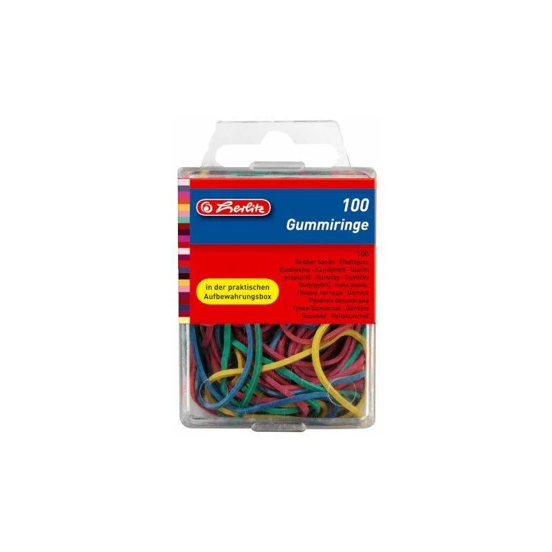 Gummiring 100er Box 20-70mm Durchmesser von Herlitz – Produktfoto