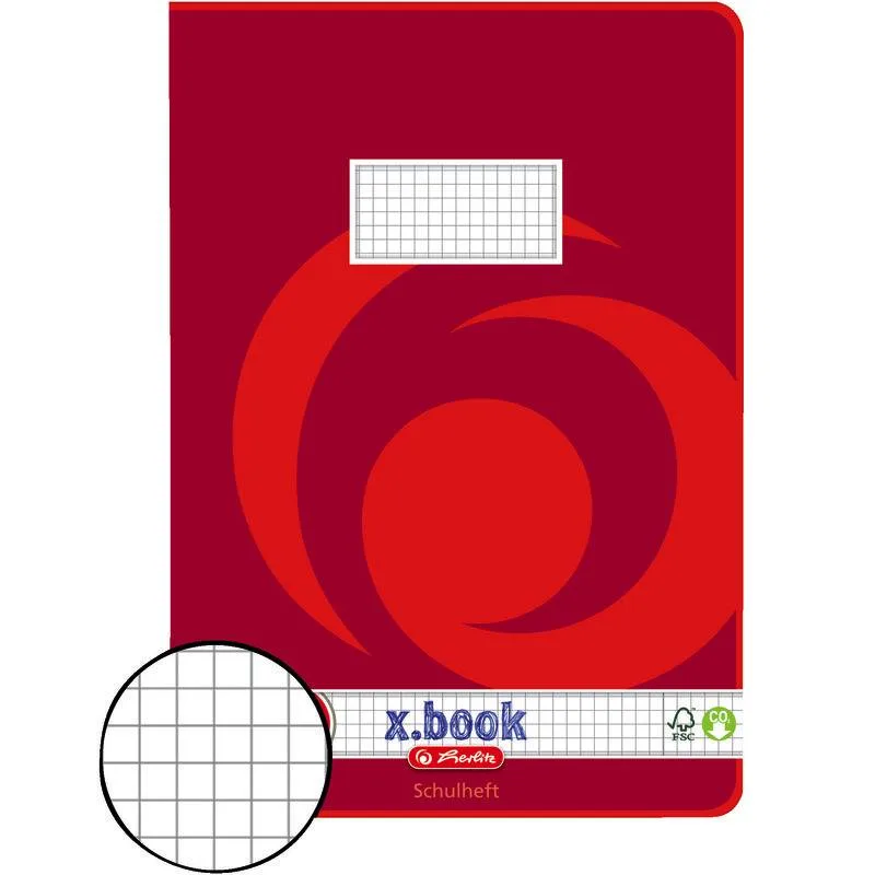 Hefte A4 16 Bl. Lineatur 28 FSC kariert mit Rand von Herlitz – Produktfoto