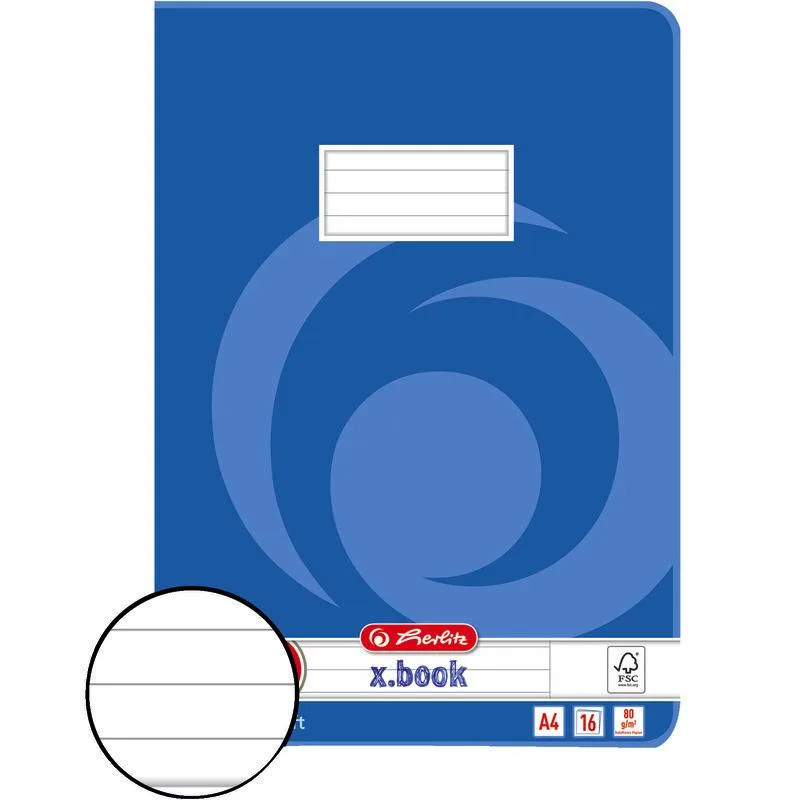 Hefte x.book A4/16 Lin.25 FSC Mix von Herlitz – Produktfoto