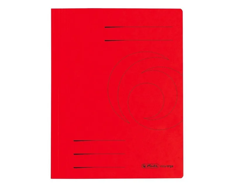 Hefter easy orga, Format A4, aus Karton by Herlitz in Red – product photo