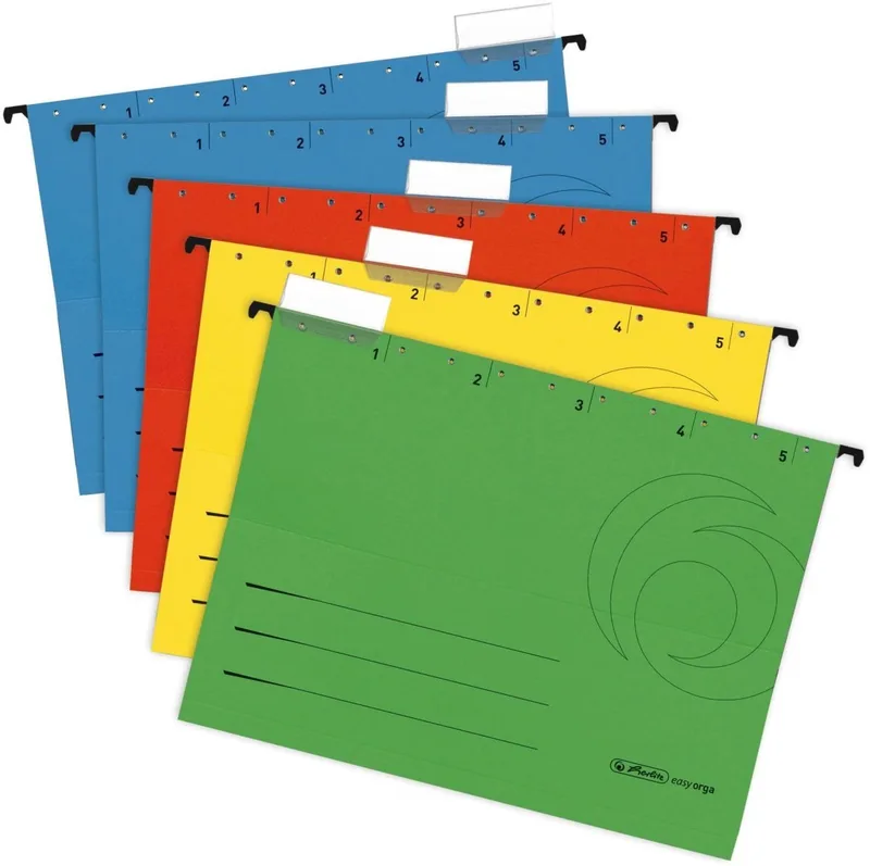 Hefter Hängemappe 230g/qm farbig sortiert VE=5 Stück von Herlitz – Produktfoto