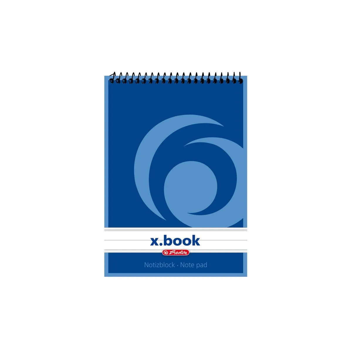 Herlitz 110619 schrijfblok & schrift A6 50 vel von Herlitz in Blau – Produktfoto