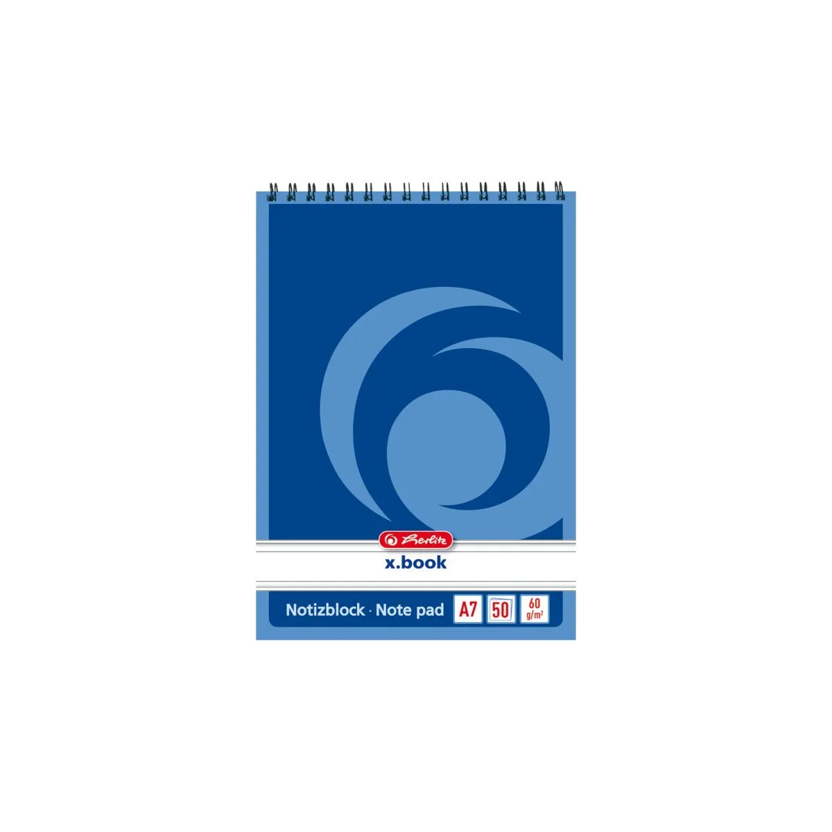 Herlitz 110718 schrijfblok & schrift A7 50 vel von Herlitz in Blau – Produktfoto