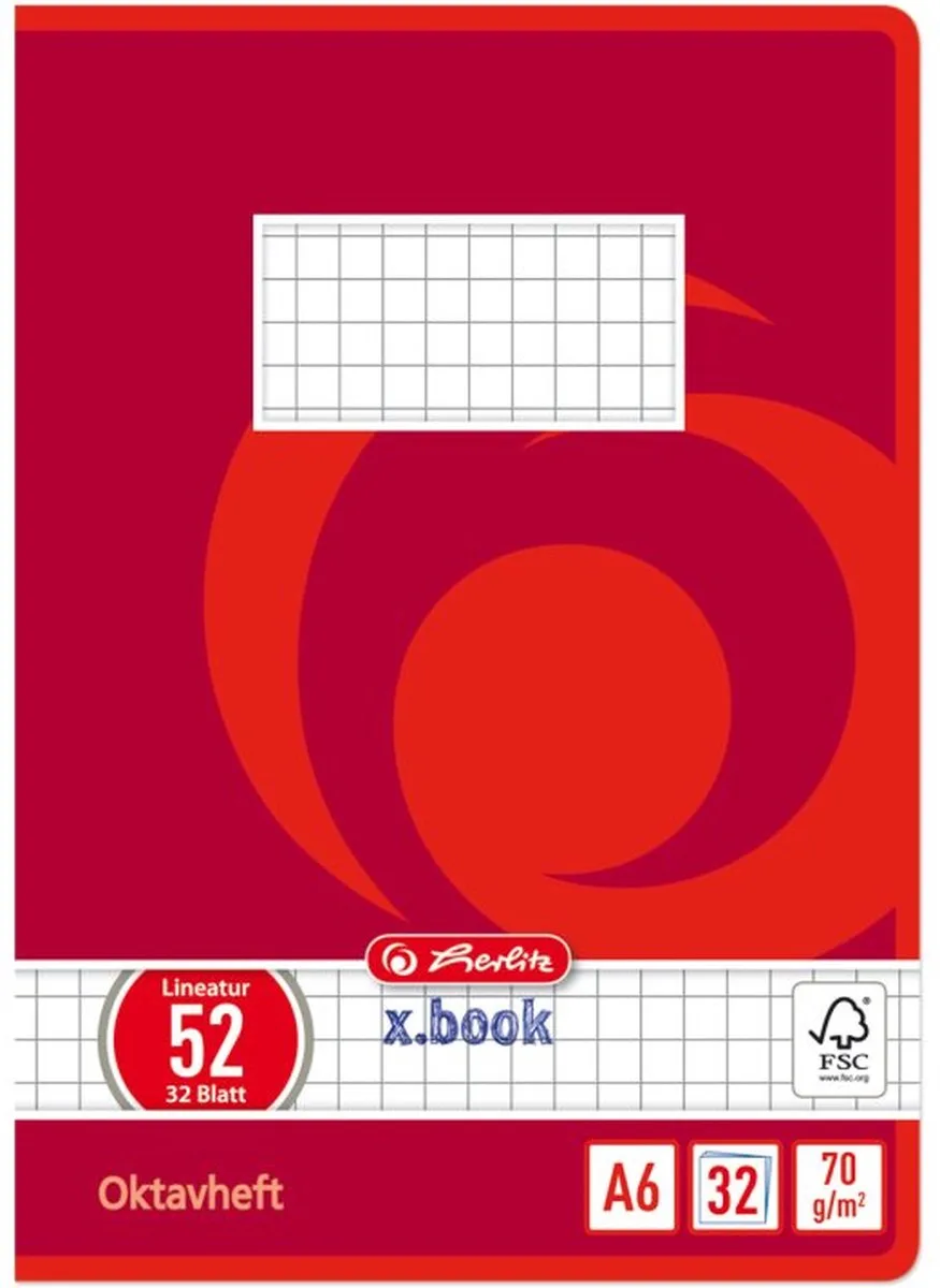 Herlitz 413633 schrijfblok & schrift A6 32 vel de Herlitz en Multicolore – photo produit