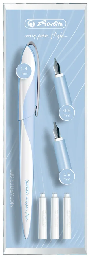 Kalligraphie-Set my.pen Nicewriter , Light Blue van Herlitz – productfoto