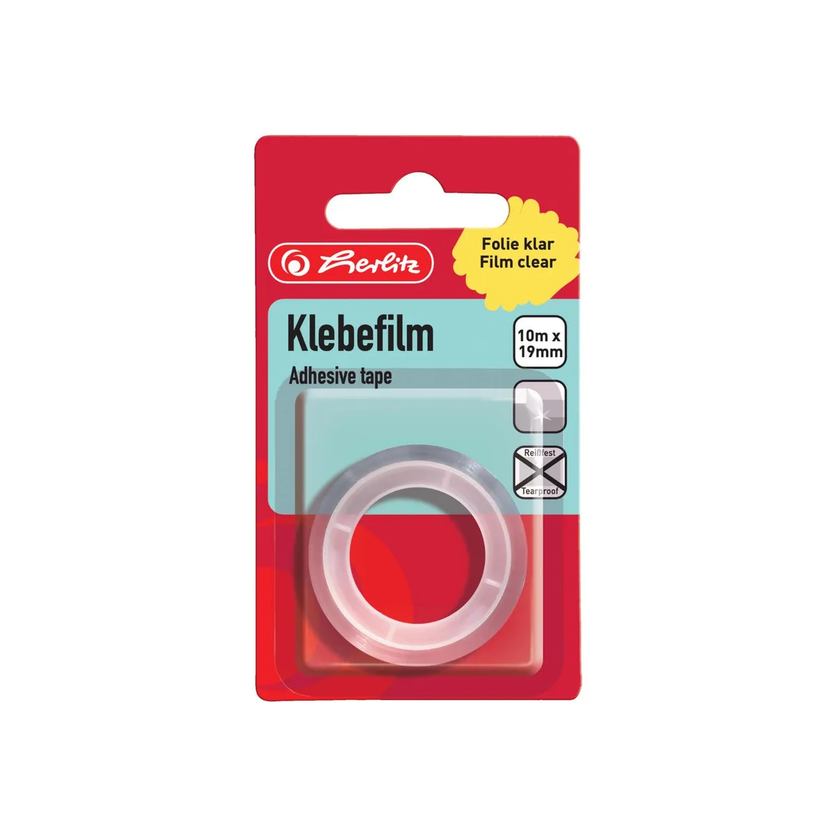 Klebefilm transparent 19,0 x 10,0 (mm x m) fra Herlitz – produktbillede