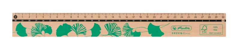Lineal Herlitz Holz Lineal 30cm "GREENline" für Rechts- und Linkshänder / Far de Herlitz – photo produit