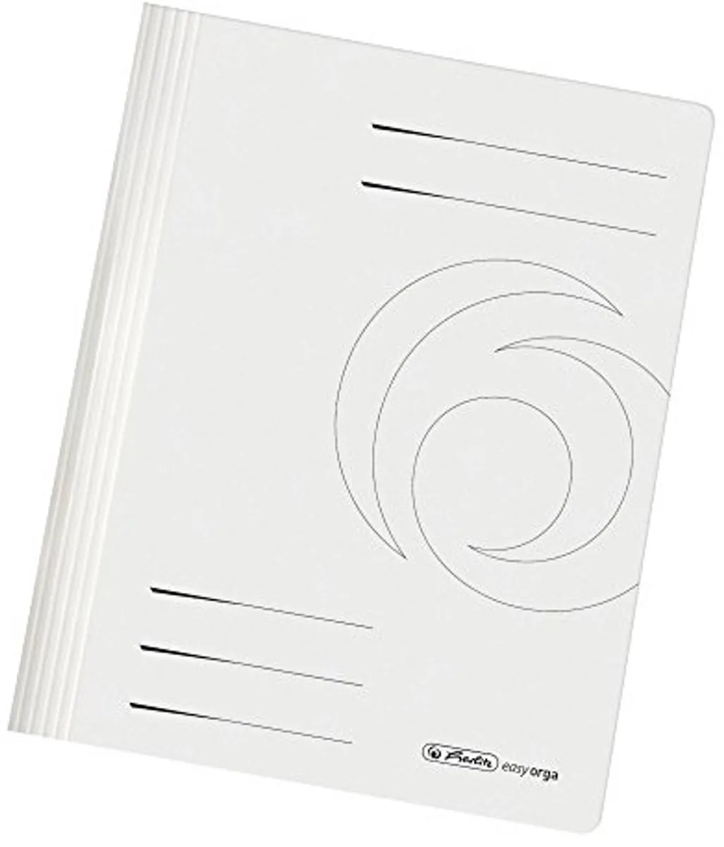 losbladige ordners A4 karton, gevouwen, intensief 25 stuks de Herlitz en Blanc – photo produit