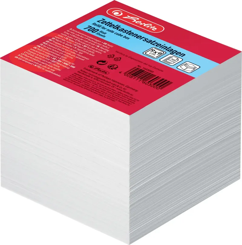 Memoblok 700 80 g/m² 1603000 1 stuk(s) van Herlitz in Wit – productfoto