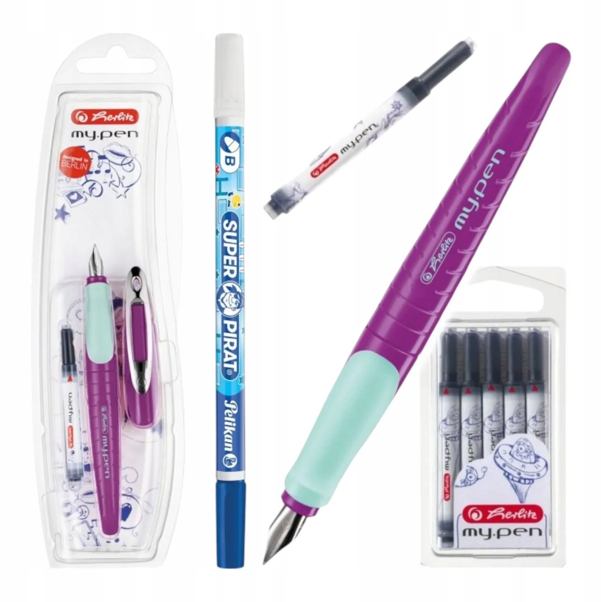 MY.PEN vulpen set paars - school & schrijven fra Herlitz – produktbillede