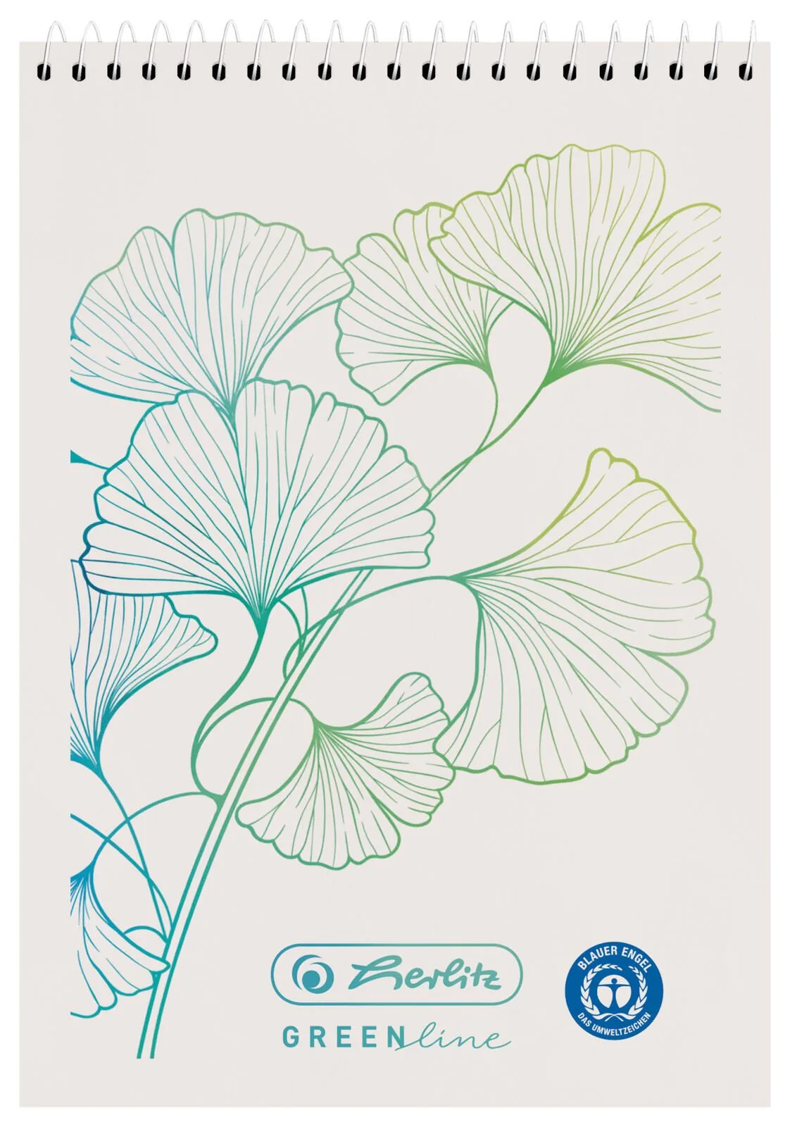 Notizblock Greenline Gingko DIN A7 kariert, 1 St. van Herlitz – productfoto