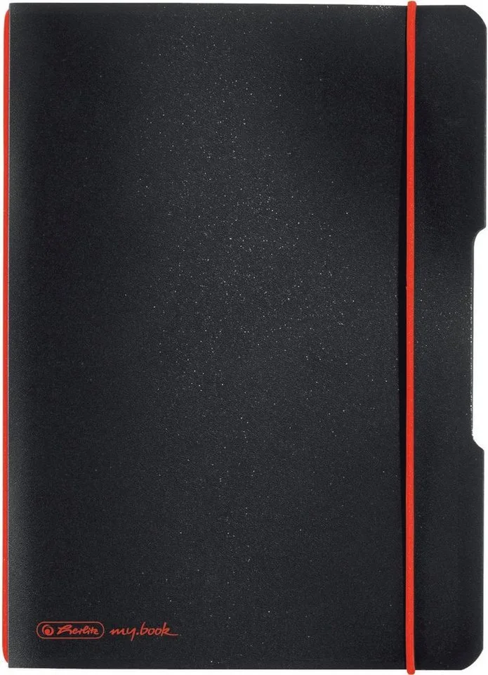 Notizbuch Notizheft my.book flex PP A5 40 Blatt kariert schwarz de Herlitz – photo produit