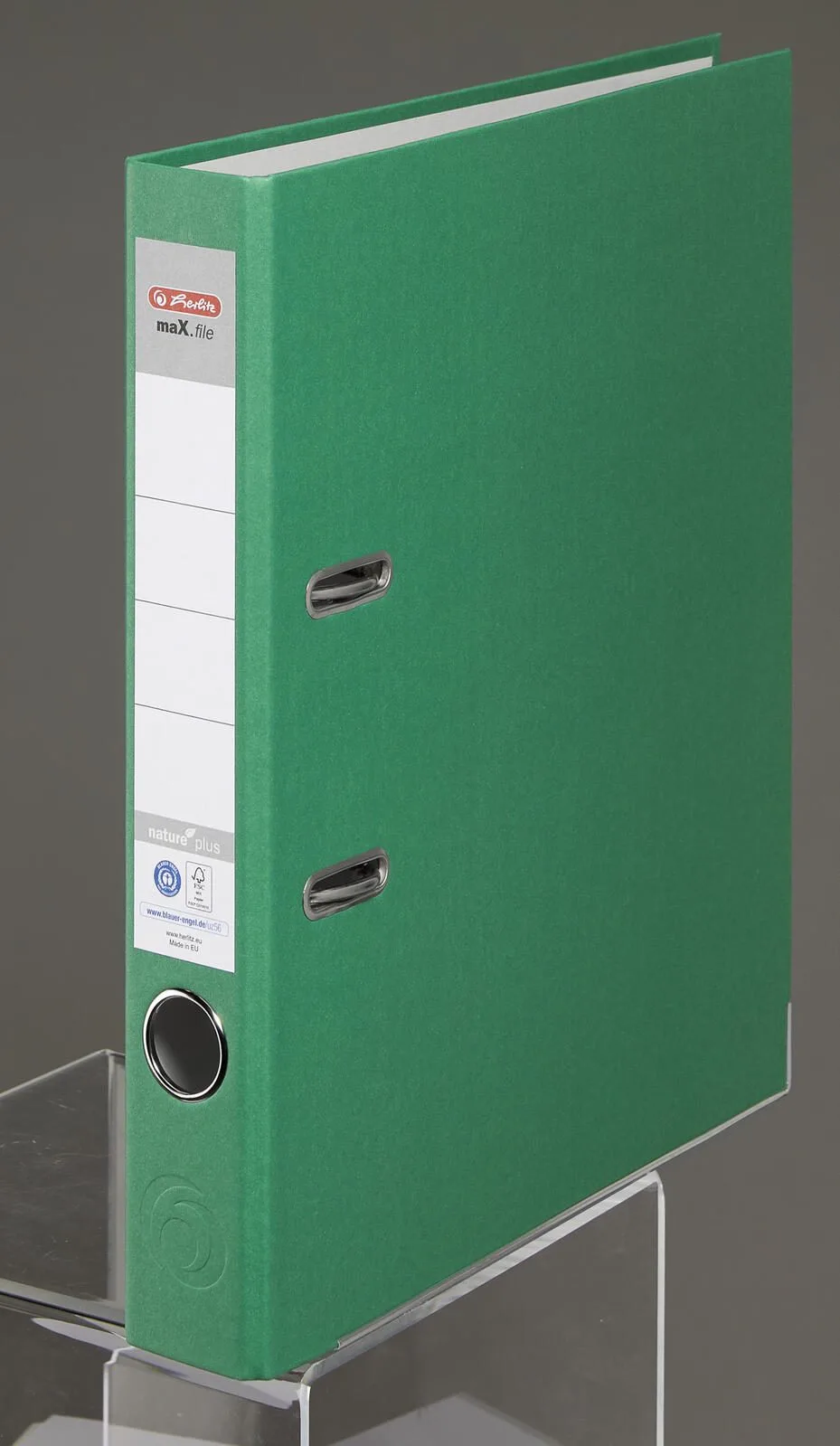 Ordner Rückenbreite 5 cm DIN A4 Karton grün van Herlitz – productfoto
