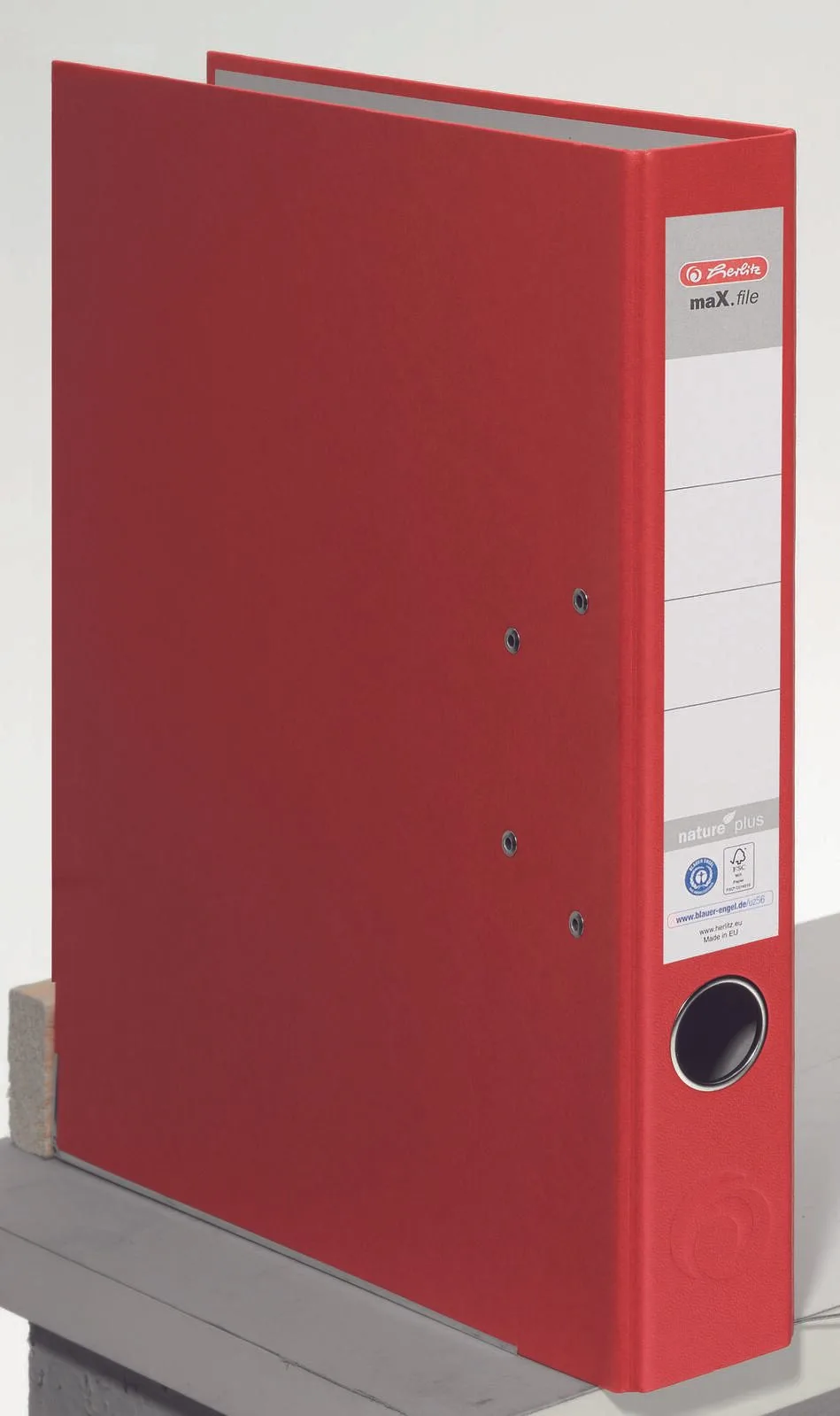 Ordner Rückenbreite 5 cm DIN A4 Karton rot von Herlitz – Produktfoto