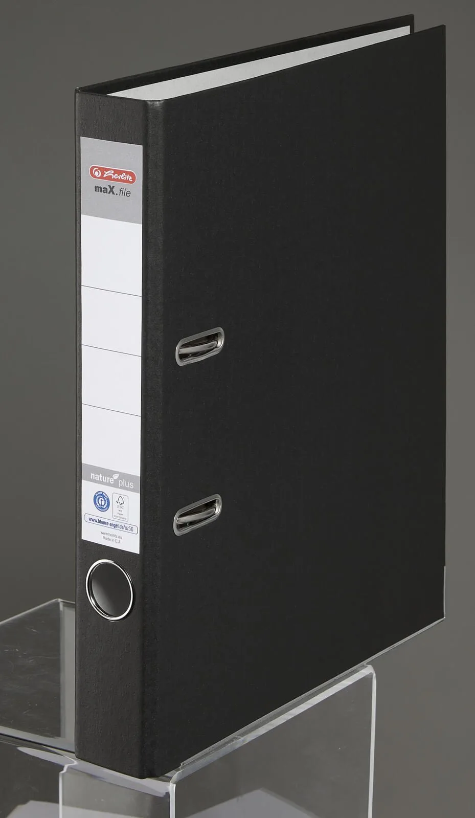 Ordner Rückenbreite 5 cm DIN A4 Karton schwarz von Herlitz – Produktfoto