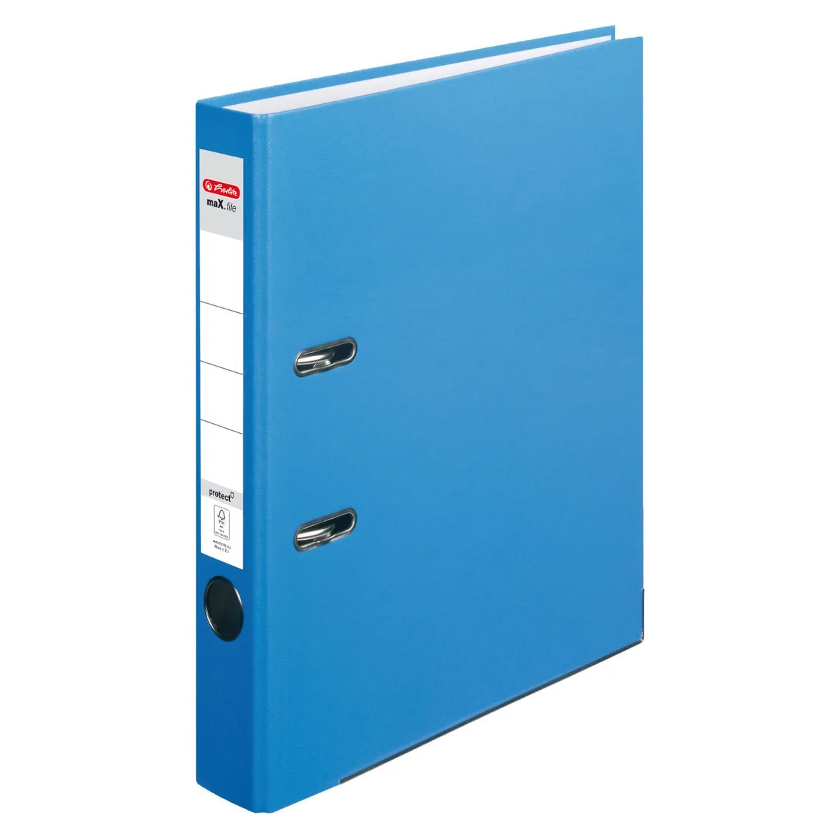 Ordner Rückenbreite 5 cm DIN A4 Kunststoff blau, acqua fra Herlitz – produktbillede