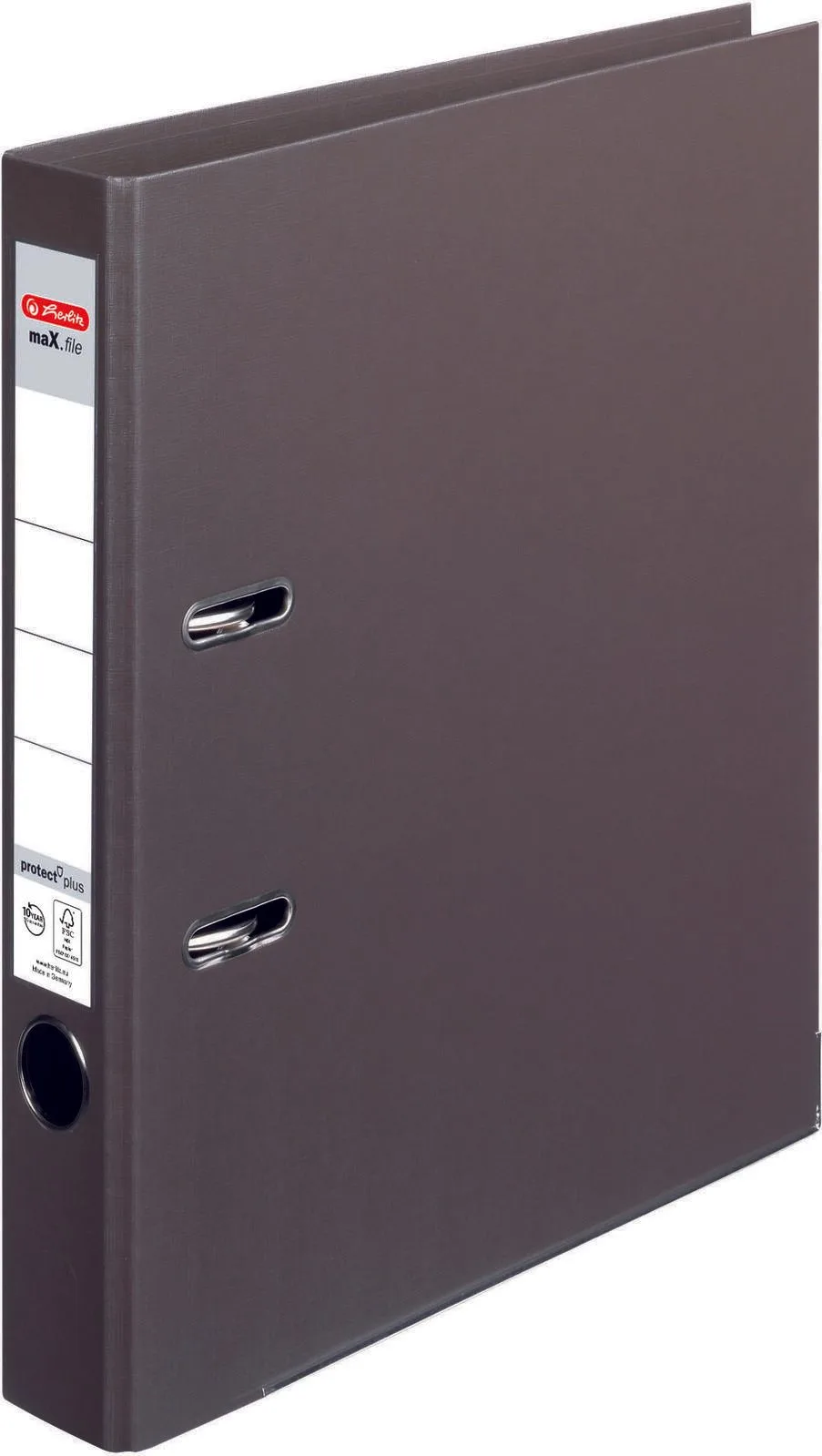 Ordner Rückenbreite 5 cm DIN A4 Kunststoff braun van Herlitz – productfoto