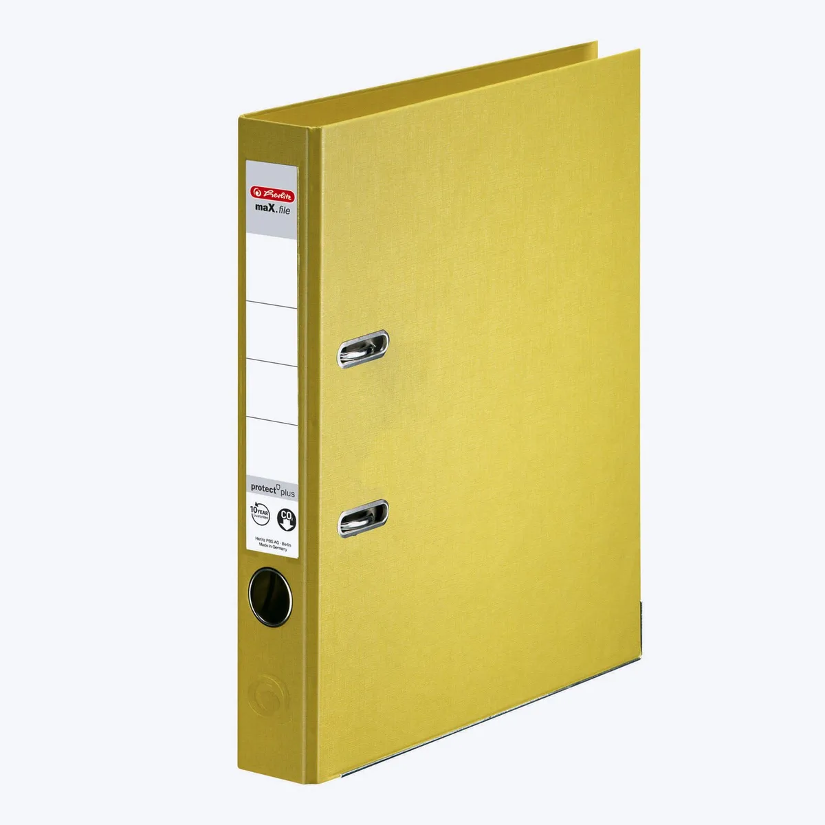 Ordner Rückenbreite 5 cm DIN A4 Kunststoff gelb van Herlitz – productfoto