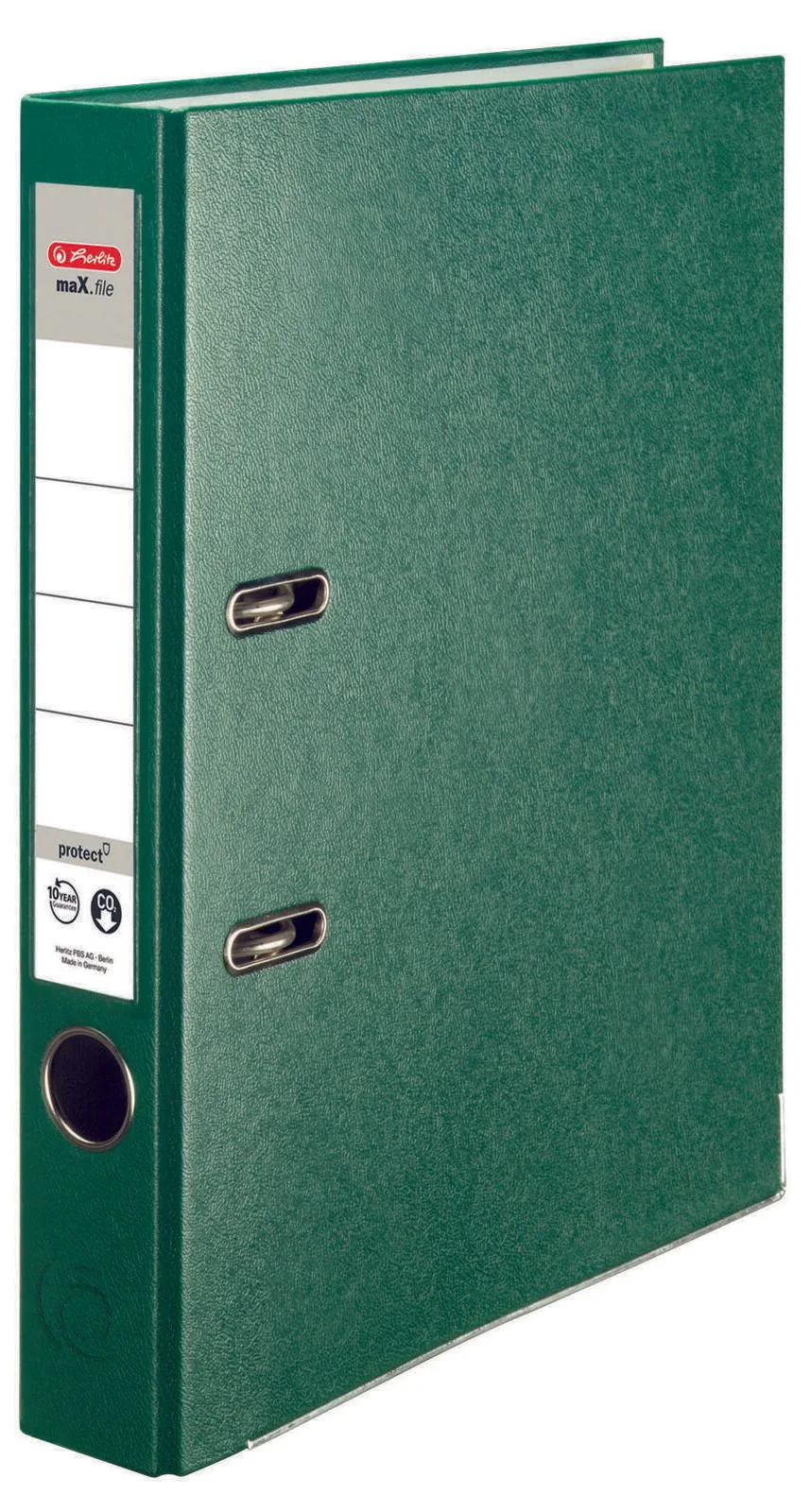 Ordner Rückenbreite 5 cm DIN A4 Kunststoff grün van Herlitz – productfoto