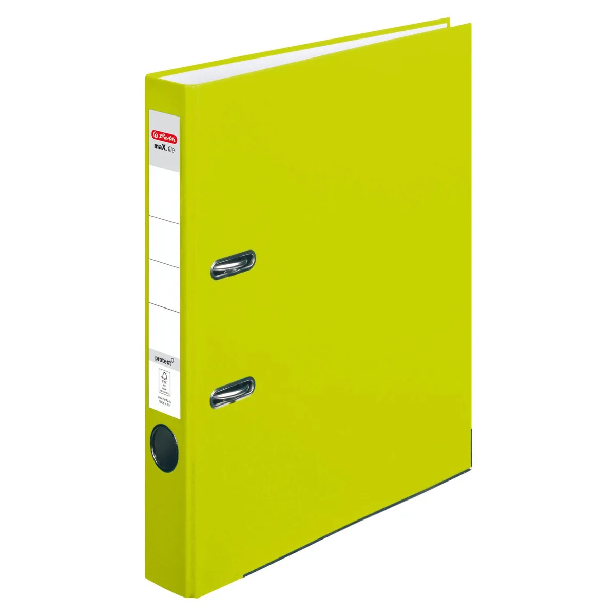 Ordner Rückenbreite 5 cm DIN A4 Kunststoff neon grün fra Herlitz – produktbillede