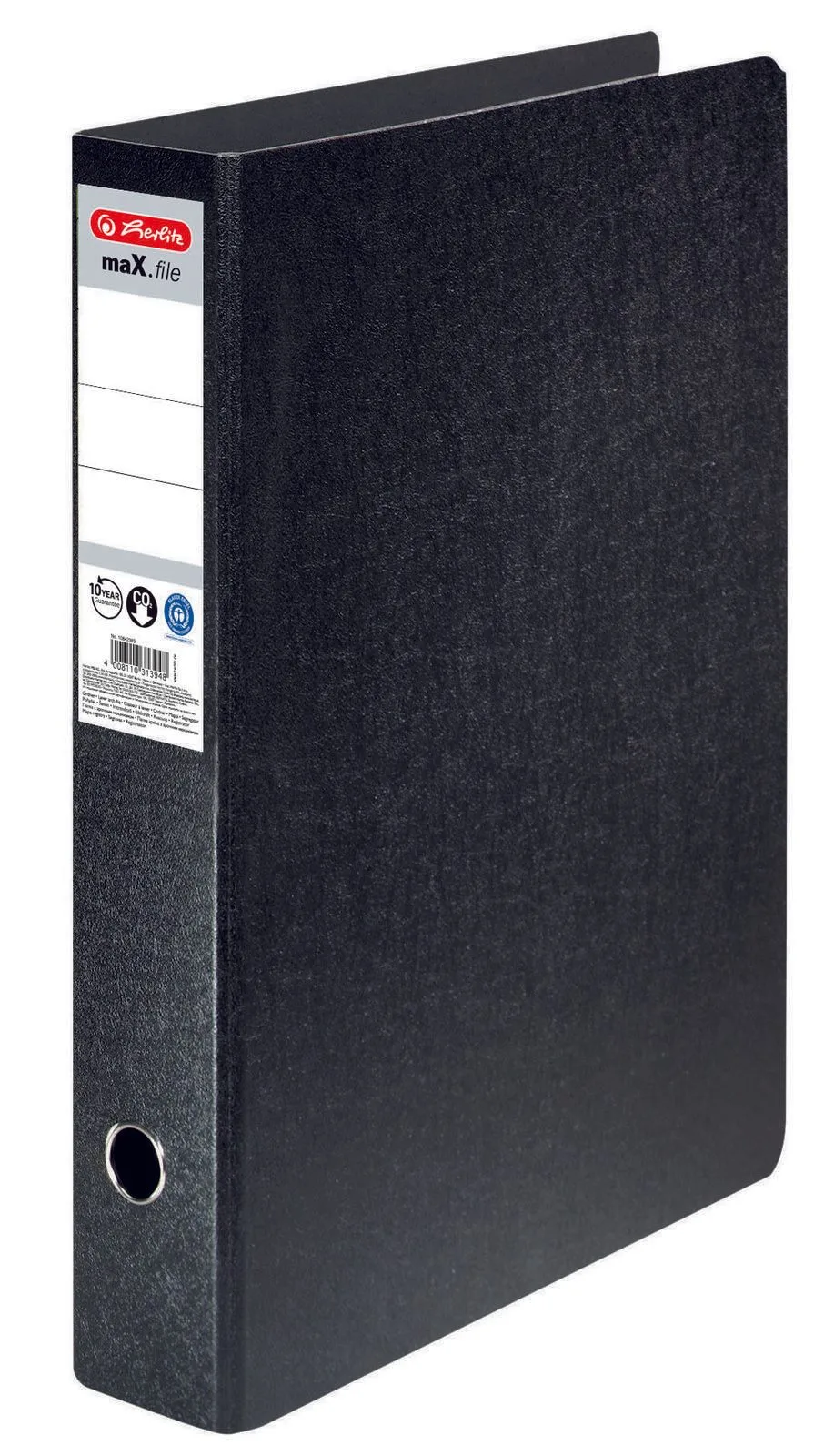 Ordner Rückenbreite 7.5 cm DIN A3 hoch Karton schwarz marmoriert fra Herlitz – produktbillede