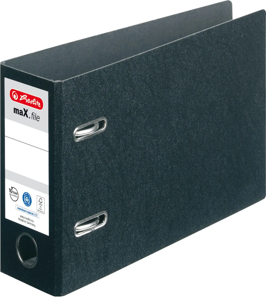 Ordner Rückenbreite 7.5 cm DIN A5 quer Karton schwarz de Herlitz – photo produit